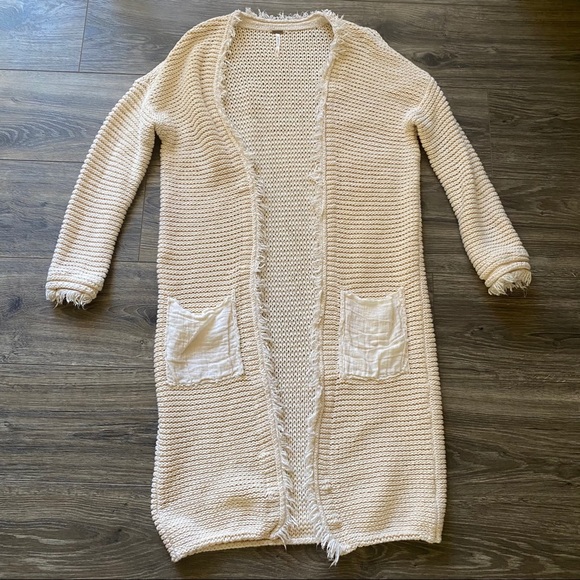 FREE PEOPLE Long Knit Woodstock Sweater - Picture 2 of 7